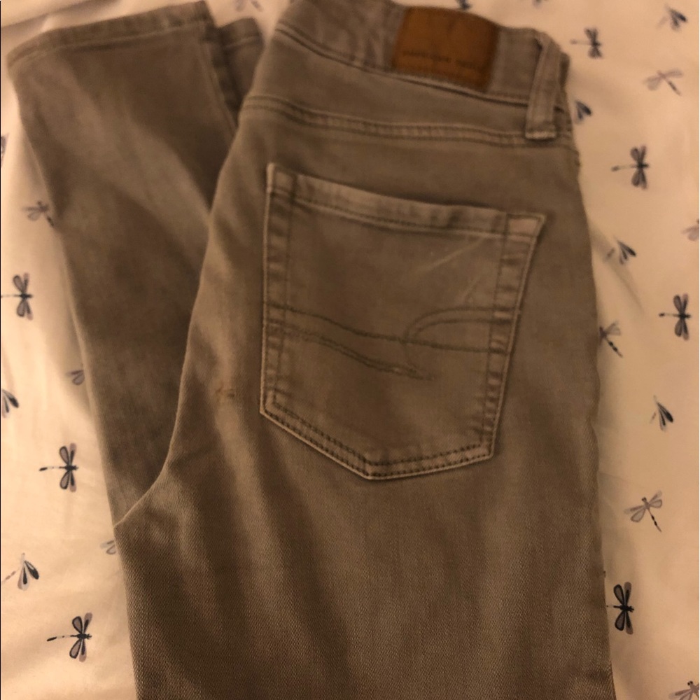 Gray American eagle jeans